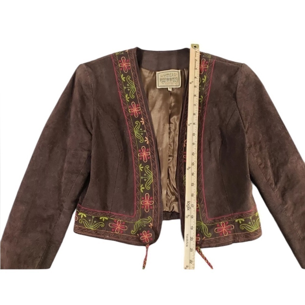 Double D Ranch Wear suede embroidered Peruvian Jacket limited edition RARE - Picture 12 of 14